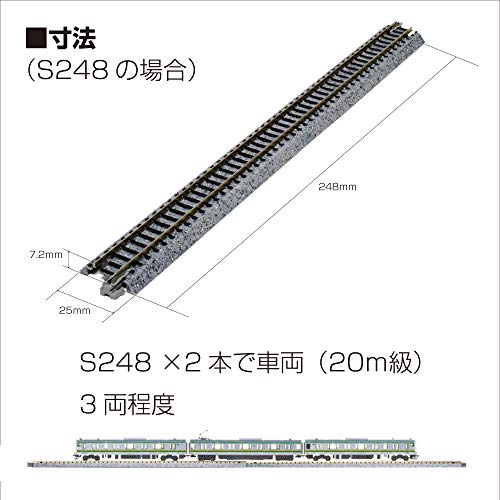 KATO N Gauge Straight Wire Track 248mm 4pcs. 20-000 Model Train Supplies - WAFUU JAPAN