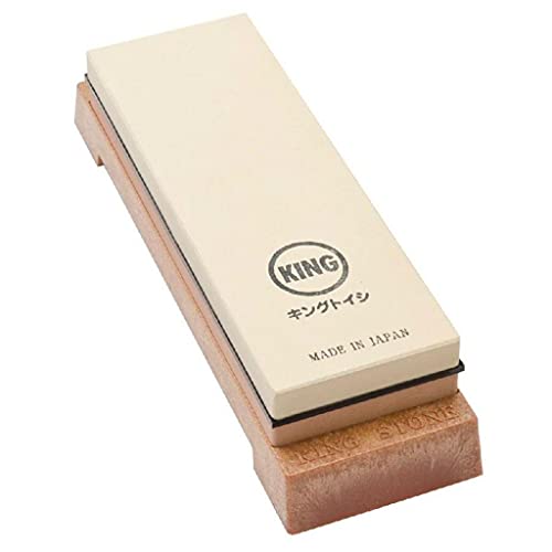 KING KW65 1000/6000 Grit Combination Whetstone with Plastic Base - WAFUU JAPAN
