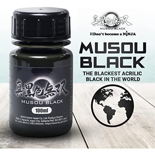 Koyo Orient Japan True Black Muso 100ml Paint for models - WAFUU JAPAN