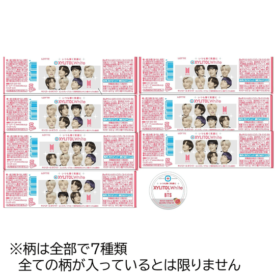 LOTTE XYLITOL BTS WHITE (Pink Grapefruit) Family Bottle 143g - WAFUU JAPAN
