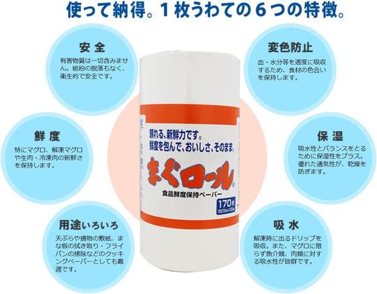 MAGU ROLL FISH & MEAT PRESERVATION PAPER TOWELS x 2pcs - WAFUU JAPAN