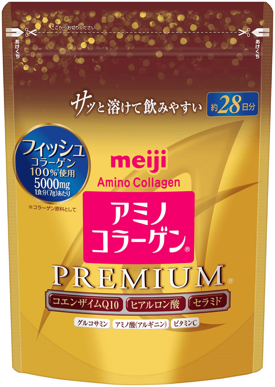 Meiji New Amino Collagen Premium Refill 196g - WAFUU JAPAN