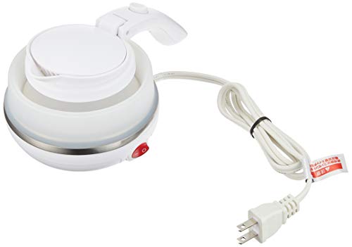 MIYOSHI MCO Collapsible Travel Kettle 500ml Voltage Switchable White MBE-TK02/WH - WAFUU JAPAN