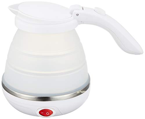 MIYOSHI MCO Collapsible Travel Kettle 500ml Voltage Switchable White MBE-TK02/WH - WAFUU JAPAN