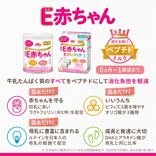 Morinaga E-Akachan Infant Formula Japanese Baby Milk 800g 0-12 months - WAFUU JAPAN