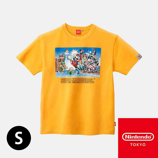Nintendo TOKYO Official T-shirts Super Mario Brothers Orange - WAFUU JAPAN