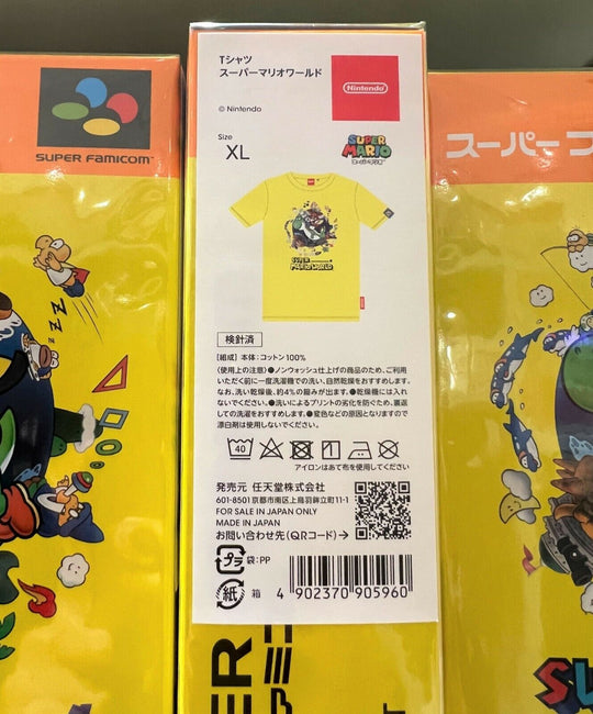Nintendo TOKYO Official T-shirts Super Mario World Yellow - WAFUU JAPAN