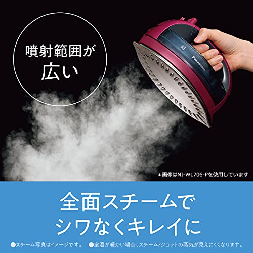Panasonic Cordless Steam W-Head Iron Clear Gray NI-WL406-H 100V - WAFUU JAPAN