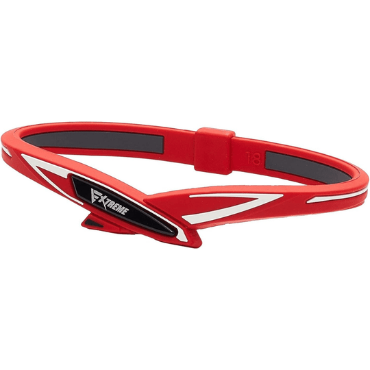 Phiten RAKUWA bracelet EXTREME cross red/white 16cm - WAFUU JAPAN