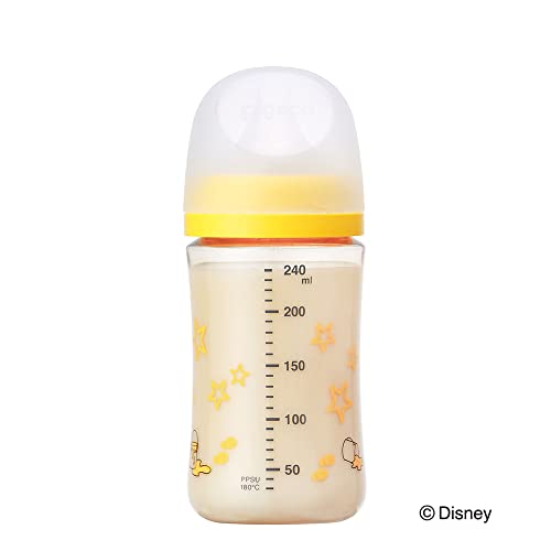 Pigeon Breast Feeding Bottle Disney Disney 240ml 3months~ PPSU Yellow - WAFUU JAPAN
