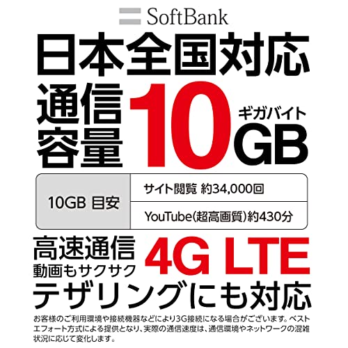 Prepaid SIM Japan 10GB High Capacity Softbank Prepaid SIM Card for use within Japan - WAFUU JAPAN