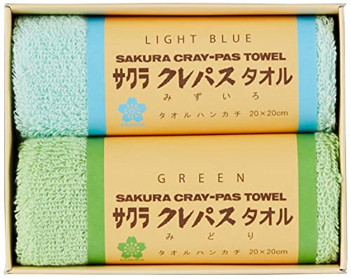 SAKURA CRAY-PAS Towel Set Cotton Blue CR1206-BL - WAFUU JAPAN