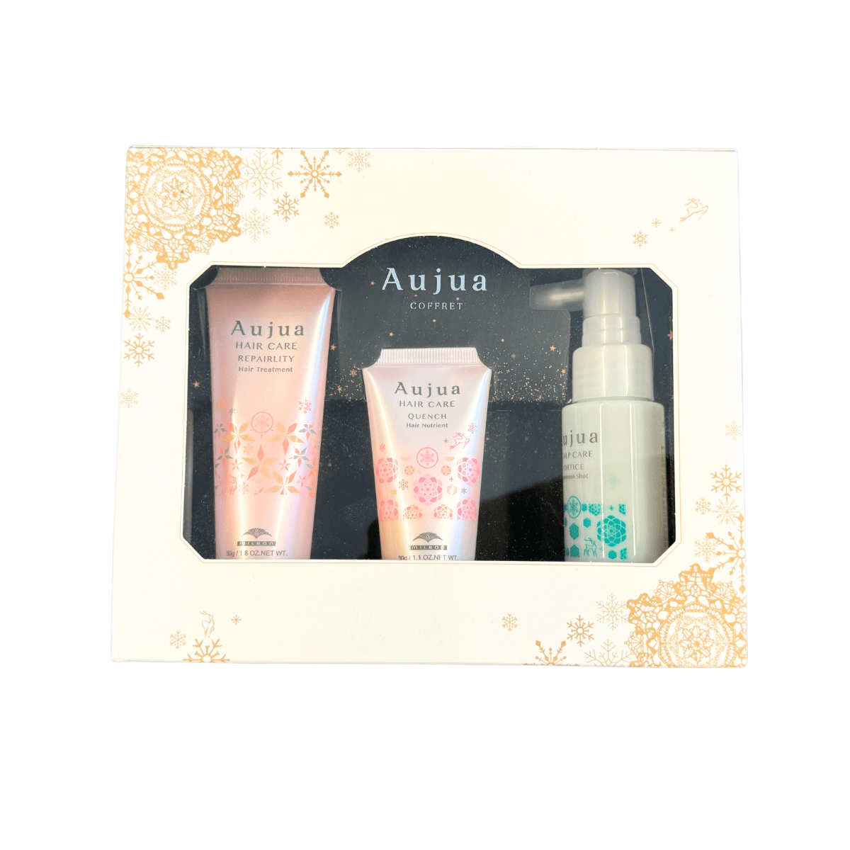 SALE】MILBON Aujua COFFRET 3-Piece Hair Care Set – WAFUU JAPAN