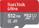 SanDisk microSD Ultra 512GB UHS-I Class 10 SDSQUA4-512G-EPK