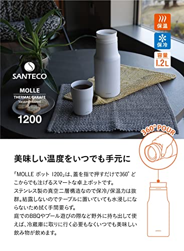 SANTECO stainless steel pot 1.2L Keep warm keep cold - WAFUU JAPAN