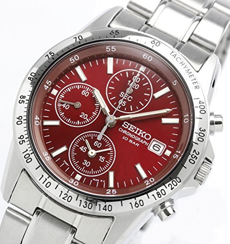 SEIKO SPIRIT SBTQ045 Chronograph Men's Watch Red Limited Mode - WAFUU JAPAN