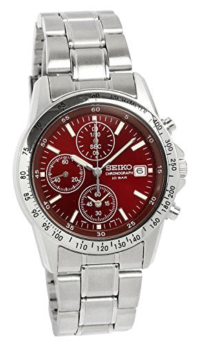 SEIKO SPIRIT SBTQ045 Chronograph Men's Watch Red Limited Mode - WAFUU JAPAN