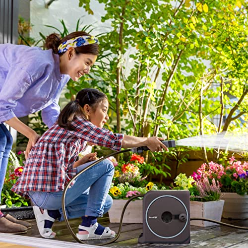 Takagi Hose Reel NANO NEXT 10m (BR) Brown Stylish RM1110BR - WAFUU JAPAN