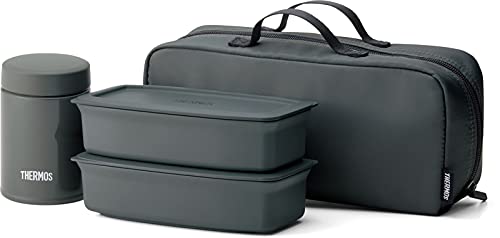 Thermos Vacuum Insulated Soup Lunch Set Dark Gray JEA-1000 DGY - WAFUU JAPAN