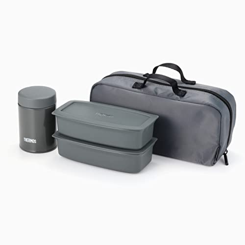 Thermos Vacuum Insulated Soup Lunch Set Dark Gray JEA-1000 DGY - WAFUU JAPAN