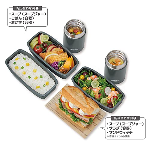Thermos Vacuum Insulated Soup Lunch Set Dark Gray JEA-1000 DGY - WAFUU JAPAN