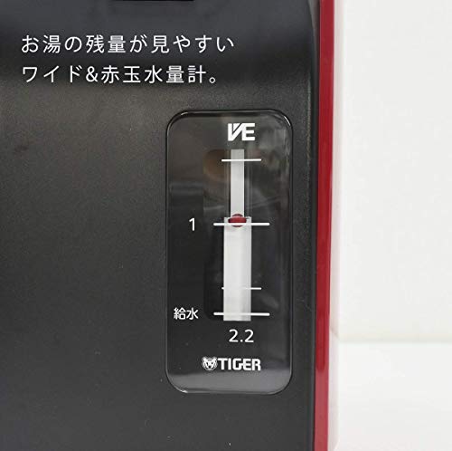 TIGER ELECTRIC Kettle 3.0L Vaporless VE Electric Hot Water Bottle Red PIP-A300-R - WAFUU JAPAN