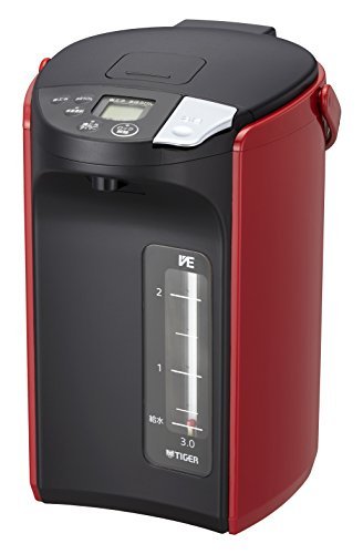 TIGER ELECTRIC Kettle 3.0L Vaporless VE Electric Hot Water Bottle Red PIP-A300-R - WAFUU JAPAN