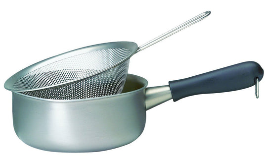 Yanagi Sori ST aluminum three-layer steel one-hand pot 18, frosted - WAFUU JAPAN
