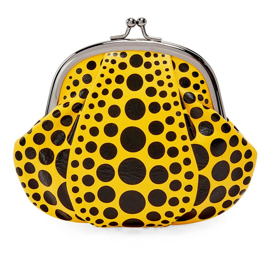 Yayoi Kusama Gamaguchi Wallet Small Pumpkin Yellow - WAFUU JAPAN