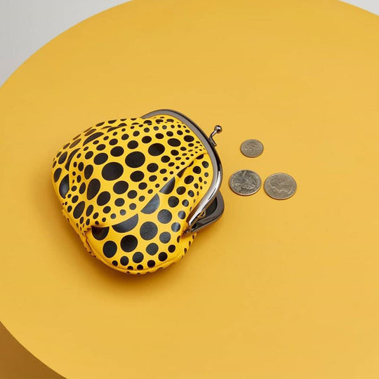Yayoi Kusama Gamaguchi Wallet Small Pumpkin Yellow - WAFUU JAPAN