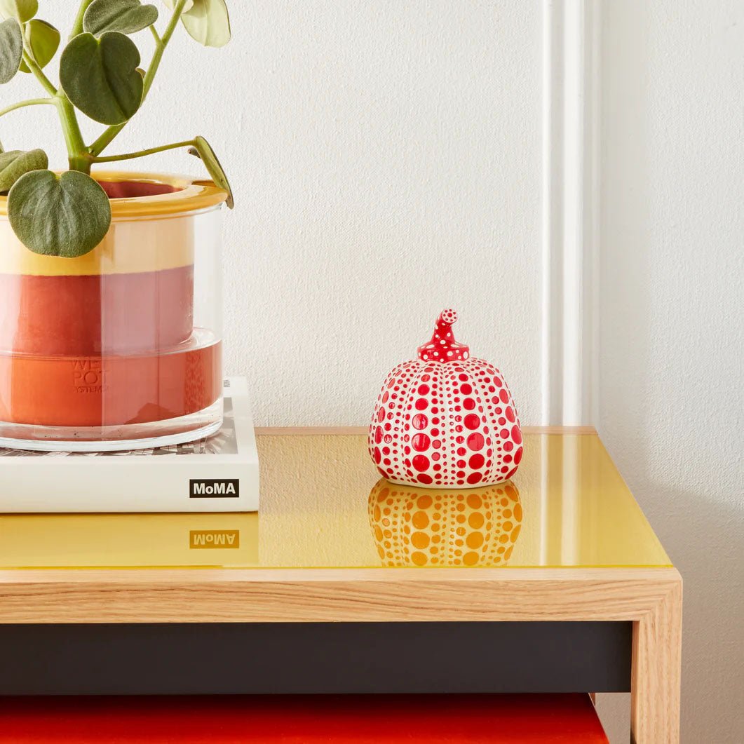 草間彌生：オブジェ PUMPKIN イエロー 草間彌生 オブジェ パンプキン(イエロー)(ホワイト)