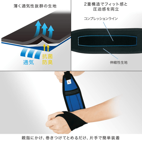 ZAMST Light Support Elastic Wrist Band - WAFUU JAPAN