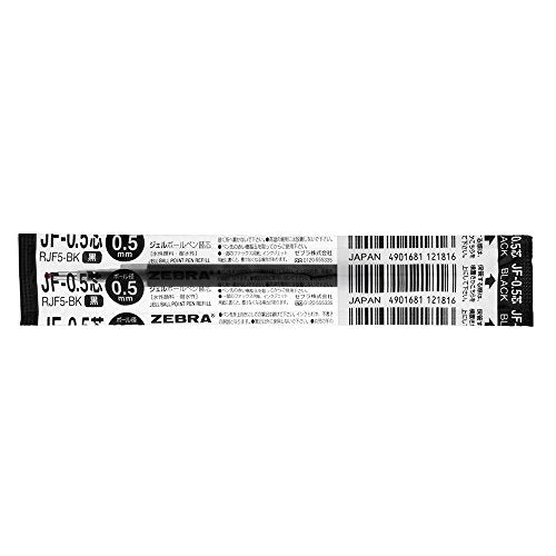 Zebra Gel Ballpoint Pen Refills Sarasa JF-0.5 Leads Black 10 pcs B-RJF5-BK - WAFUU JAPAN