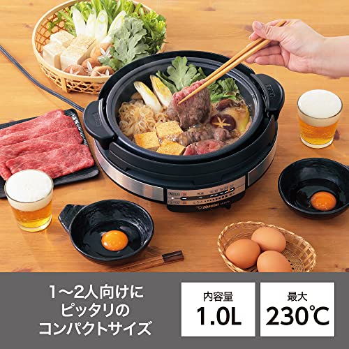 Zojirushi Electric Skillet & Hot Pot Light Black EP-SA10-BA 100V - WAFUU JAPAN