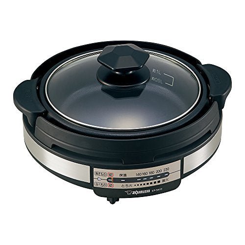 Zojirushi Electric Skillet & Hot Pot Light Black EP-SA10-BA 100V - WAFUU JAPAN