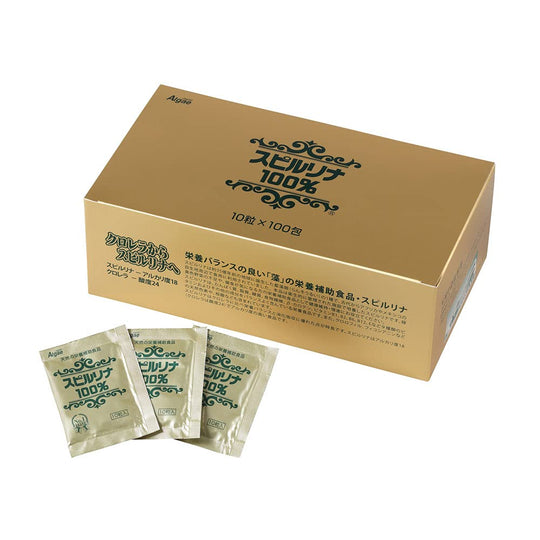 100% Spirulina — 10 tablets (200 mg) × 100 individually wrapped packs - WAFUU JAPAN