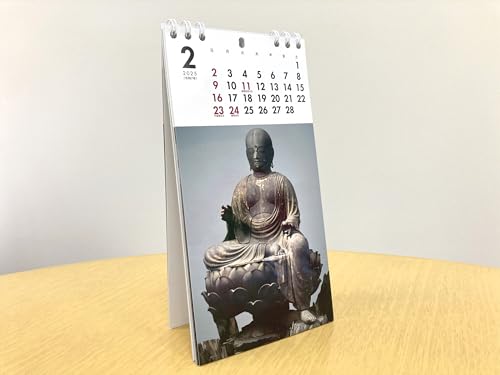 2025 Mini Calendar - Buddhist Statues Monthly Calendar - WAFUU JAPAN