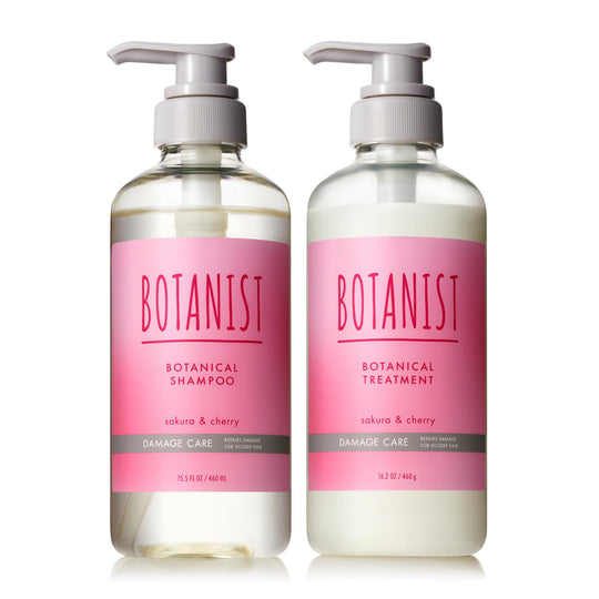 [2025 Spring Limited Edition] BOTANIST Shampoo Treatment Set - Damage Care - Sakura & Cherry Fragrance - WAFUU JAPAN