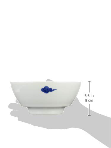 Arita Denpei Kiln Made in Japan Ultimate Ramen Bowl Mt Fuji Cloud Design 18cm Microwave Safe Ceramic