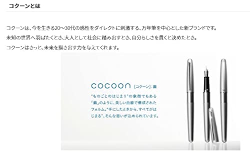 PILOT Cocoon Fountain Pen M Nib Metallic Gray FCO-3SR-MGYM 3-Pack