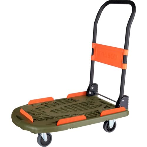 TRUSCO Kartio folding plastic cart (new model)  780×490 mm  Olive Drab