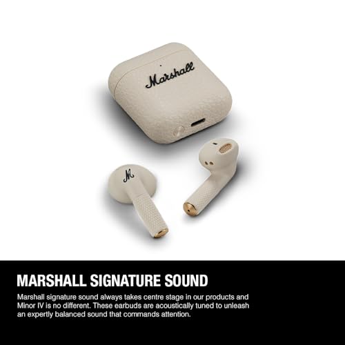 Marshall Minor IV Wireless Earbuds Bluetooth Qi Charging Cream Domestic Model