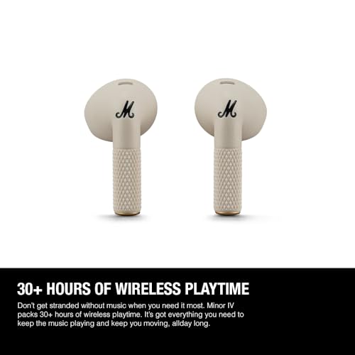 Marshall Minor IV Wireless Earbuds Bluetooth Qi Charging Cream Domestic Model