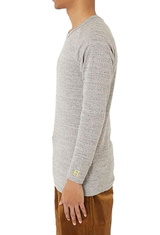 HOLLYWOOD RANCH MARKET Áo thun dài tay gân co giãn, sản xuất tại Nhật Bản xám