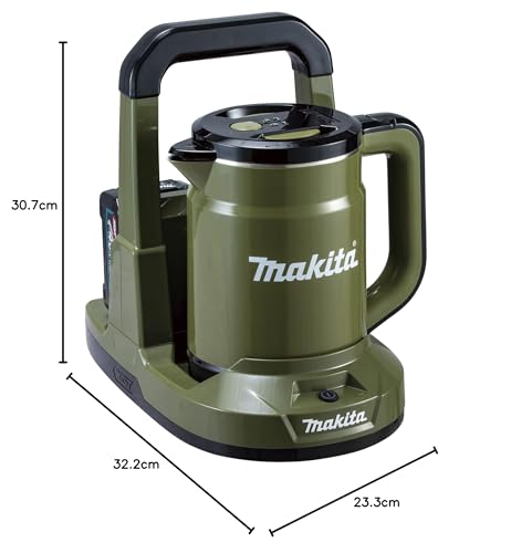 Makita Rechargeable Kettle 40Vmax (Olive) KT001GZO Battery and Charger Sold Separately