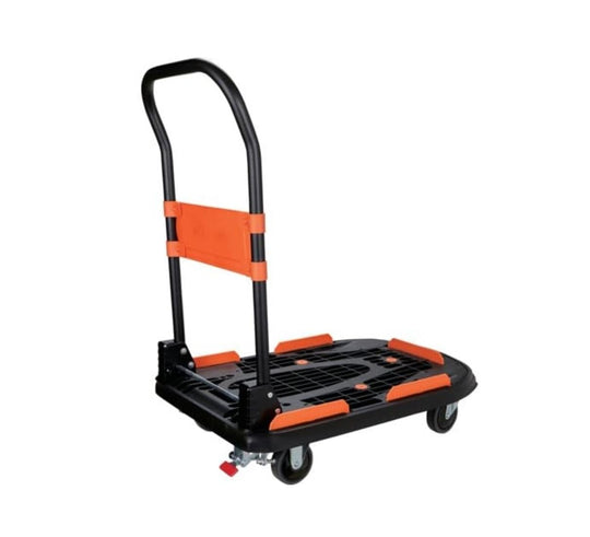 TRUSCO プラスチック折りたたみ平台車 新型スチールストッパー付 MPK-780-SS 青 780×490mm