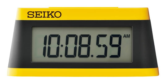 SEIKO Digital Alarm Clock - Sports Timer Design  Yellow/Black (SQ818Y)