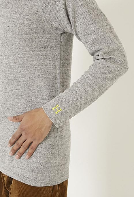 HOLLYWOOD RANCH MARKET Áo thun dài tay gân co giãn, sản xuất tại Nhật Bản xám