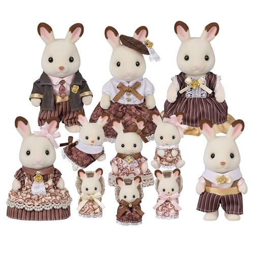 Sylvanian Families Chocolat Rabbit Family Anniversary Set C-74 Dollhouse Toys