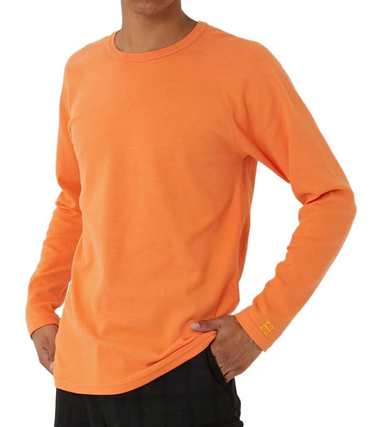 HOLLYWOOD RANCH MARKET Camiseta manga longa feita no Japão Stretch-Rib laranja